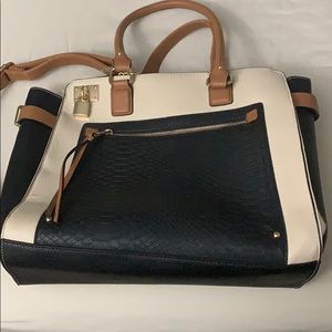 Aldo’s black, biege handbag